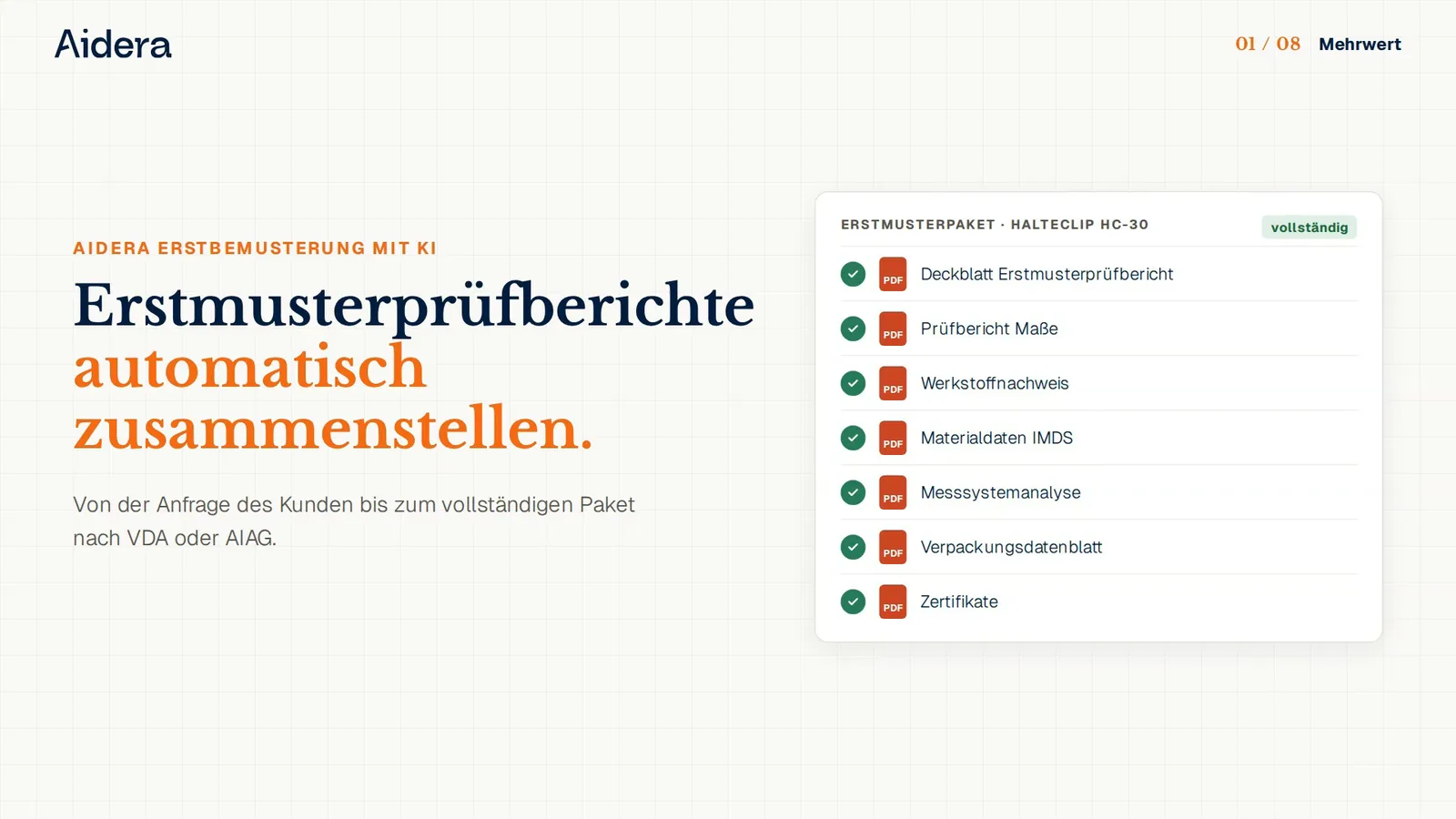 Vorschaubild zum Video Aidera Erstbemusterung mit KI