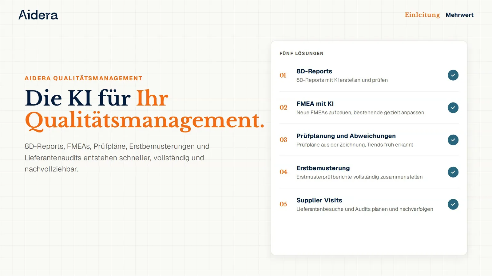 Vorschaubild zum Video Aidera KI im Qualitätsmanagement